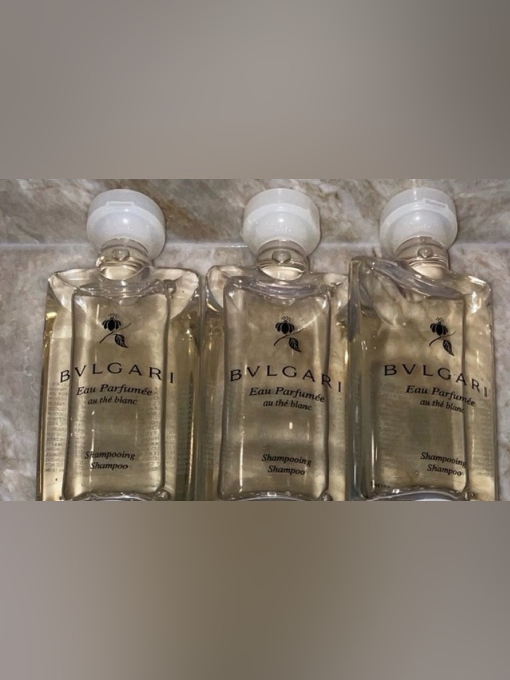 BVLGARI Eau Parfumée au Thé Blanc Shampoo. Set of 3. BRAND NEW!